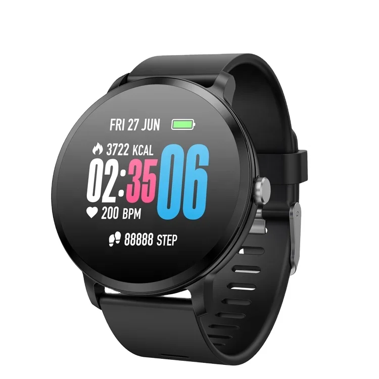 V11 touch screen BT4.0 waterproof ce rohs smart watch with GPS Running Fitness Tracker Heart Rate Monitor