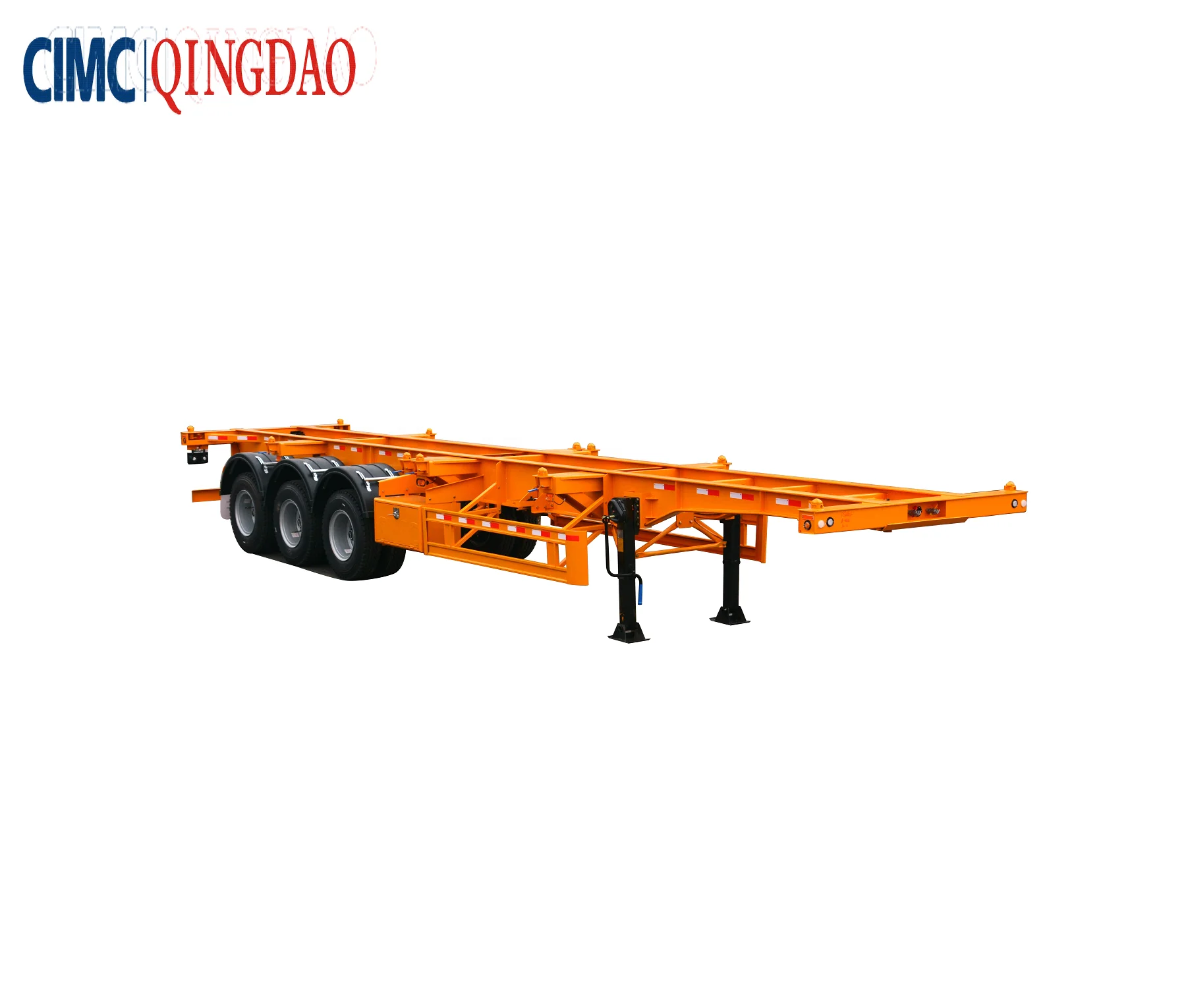 CIMC Factory direct sales 3 axle 20ft skeleton trailer container semi trailer