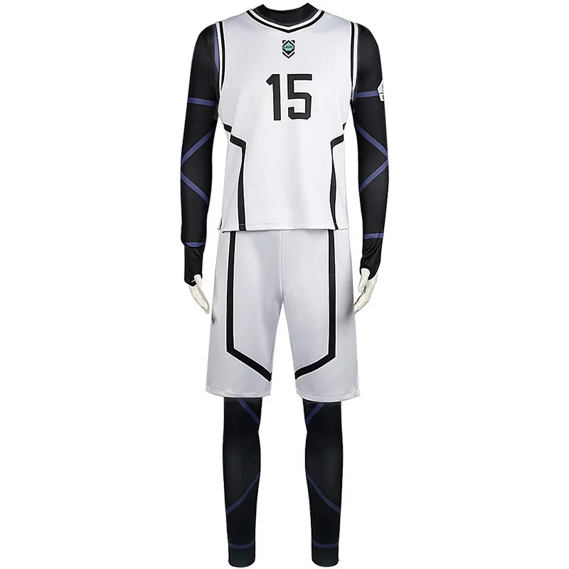 Blue Lock Anime Cosplay Costume Isagi Yoichi Chigiri Bachira Rensuke Kunigami Football Soccer Training Uniform Full set Outfit