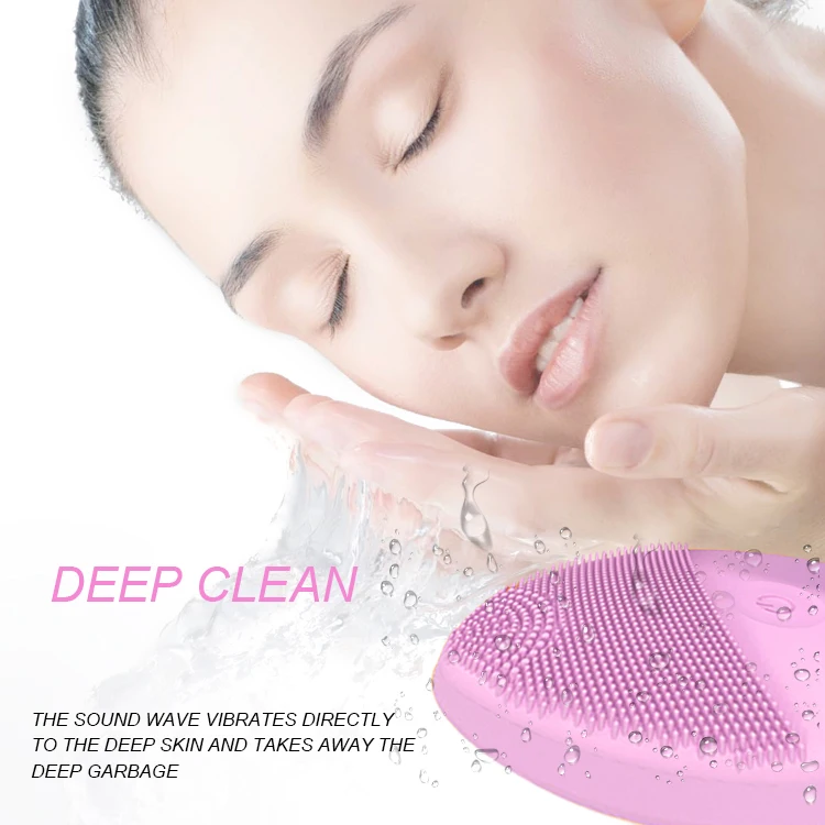 Oem Odm Waterproof Mini Electric Silicone Sonic Facial Cleansing Brush For Face Cleaning