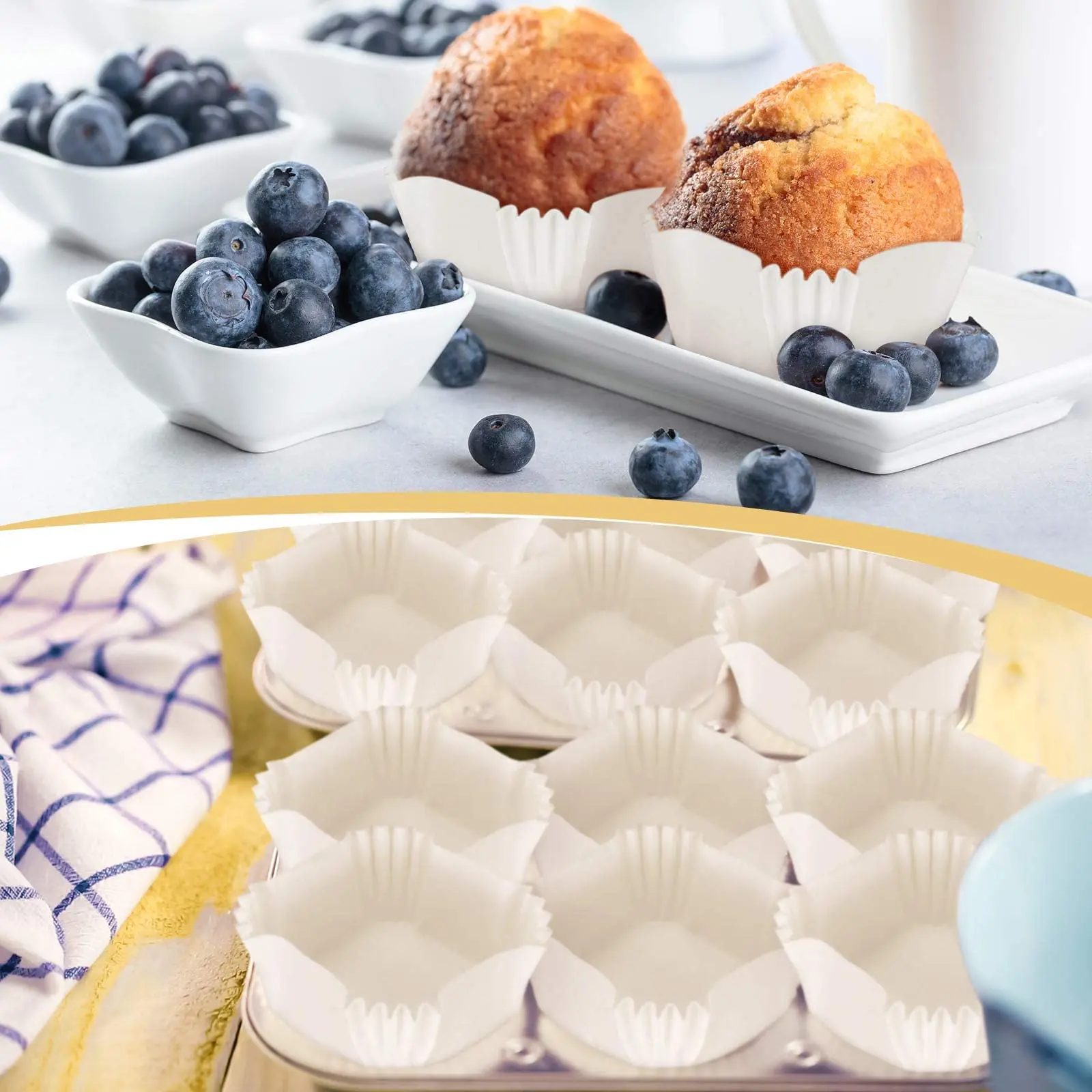 Wholesale Factory Food Grade Customized Square Paper Baking Cups