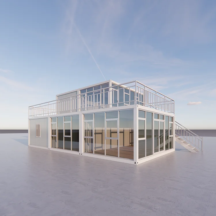 Container House Cabin  Prefabricated house modular home 20ft container house office flat pack prefab container home