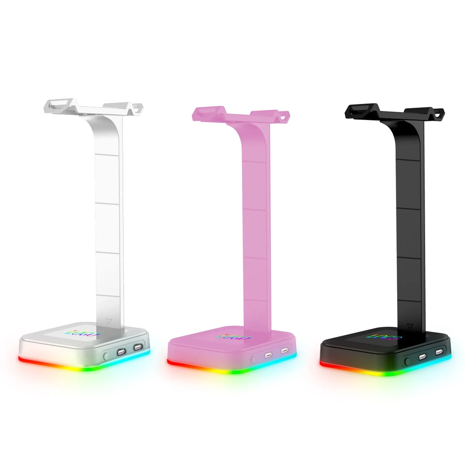 Горячая Распродажа USB зарядка RGB меняющий цвет светодиодный игровой светильник держатель для наушников красочная игровая