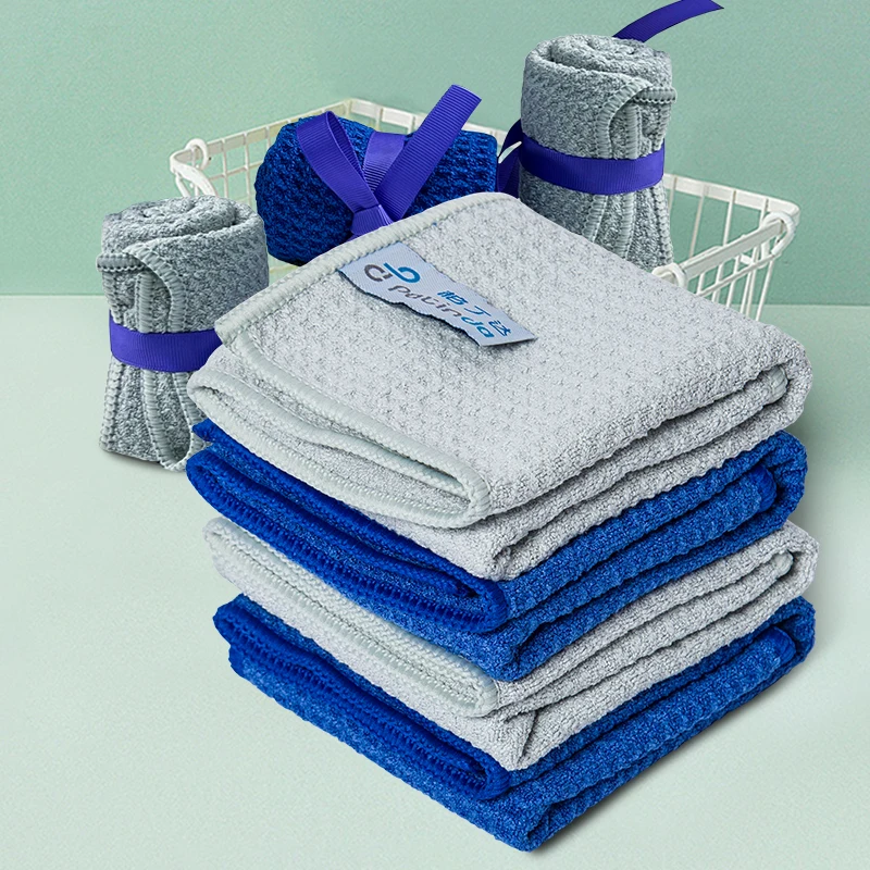 Customization Logo Microfiber waffle towel Quick Dry Window Kitchen Glasses Car Wash Cloth Microfiber Cleaning Cloths