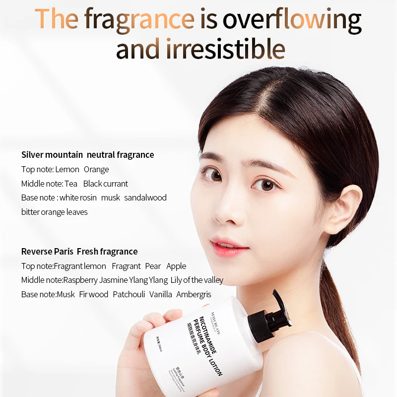 Nicotinamide Body Lotion 500ml Skin Whitening Cream Lotion Adults Female Lotion Custom Body Moisturizer OEM/ODM 3pcs