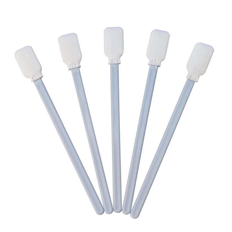 Lint-free Dust Removal Cotton Polyester Cotton Swab Wide Head PP Orange Handle Clean Room Dust Cleaning