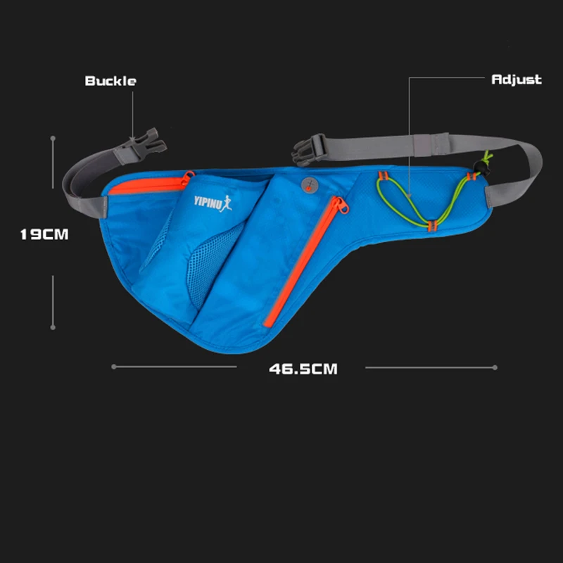 YIPINU Men running belt waist pack with water bottle holder waterproof waist bag wholesale