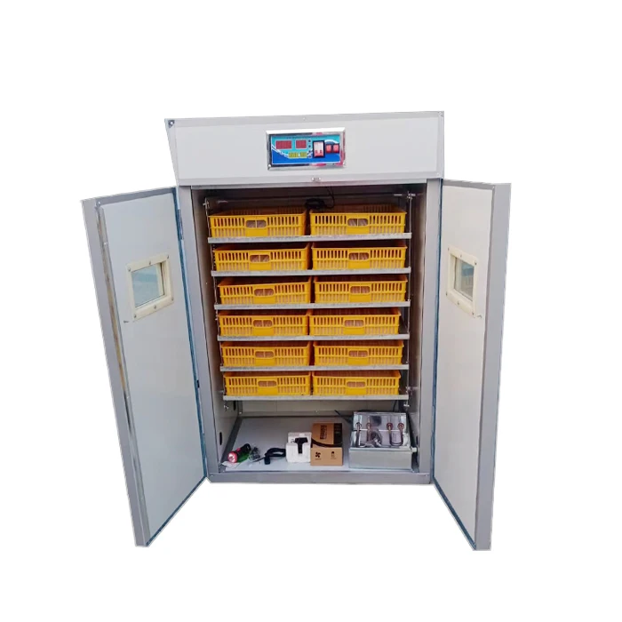 Couveuse Oeuf Automatique Popular 1056 Eggs Incubator Machine for Sale 12 V Automatic Chicken Egg Incubator Silver White 85