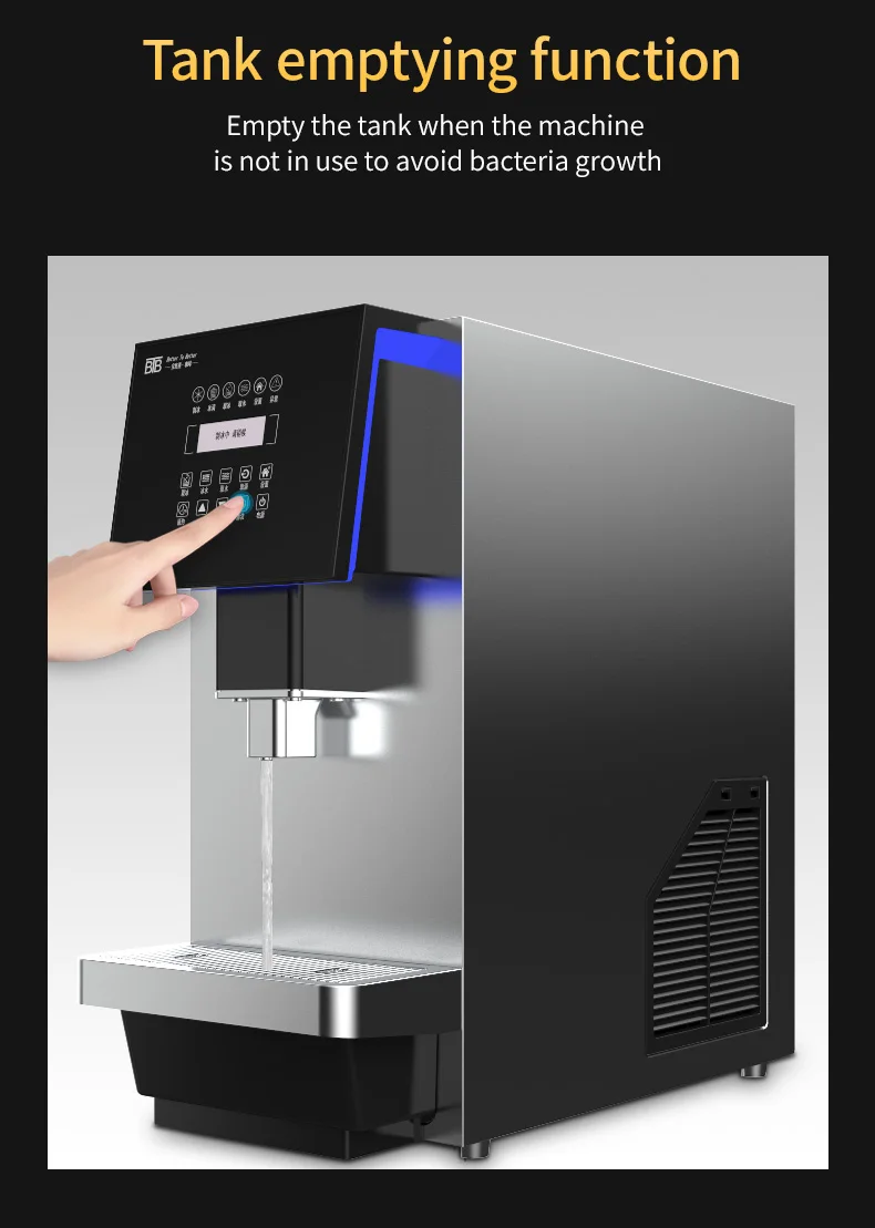 One touch Ice-making household hotel cafe OEM&ODM 30kg one day small crushed ice Stainless Steel automatic ice maker