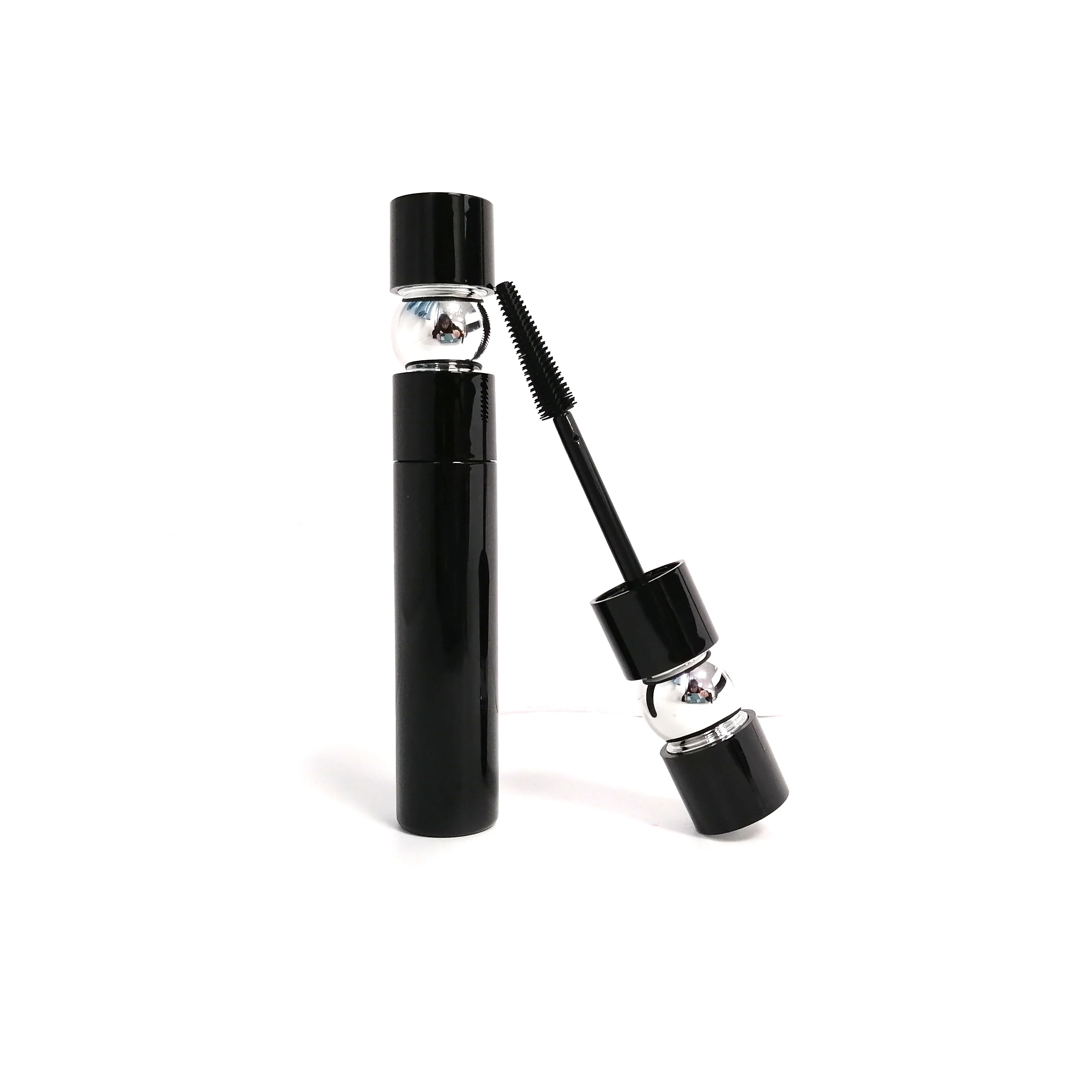 Hot sale new custom lip gloss tubes famous brand cosmetics packaging containers round black eyelash tube empty mascara tubes