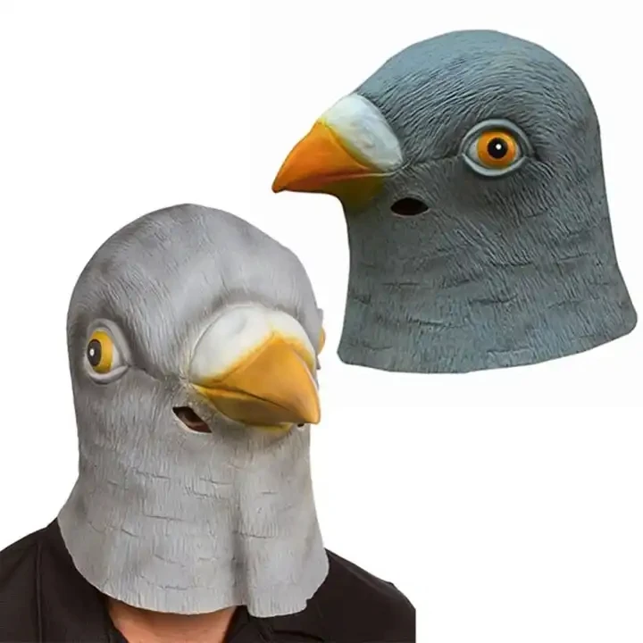 Pigeon Mask Latex Giant Bird Head Halloween Cosplay Costume Theater Prop Masks
