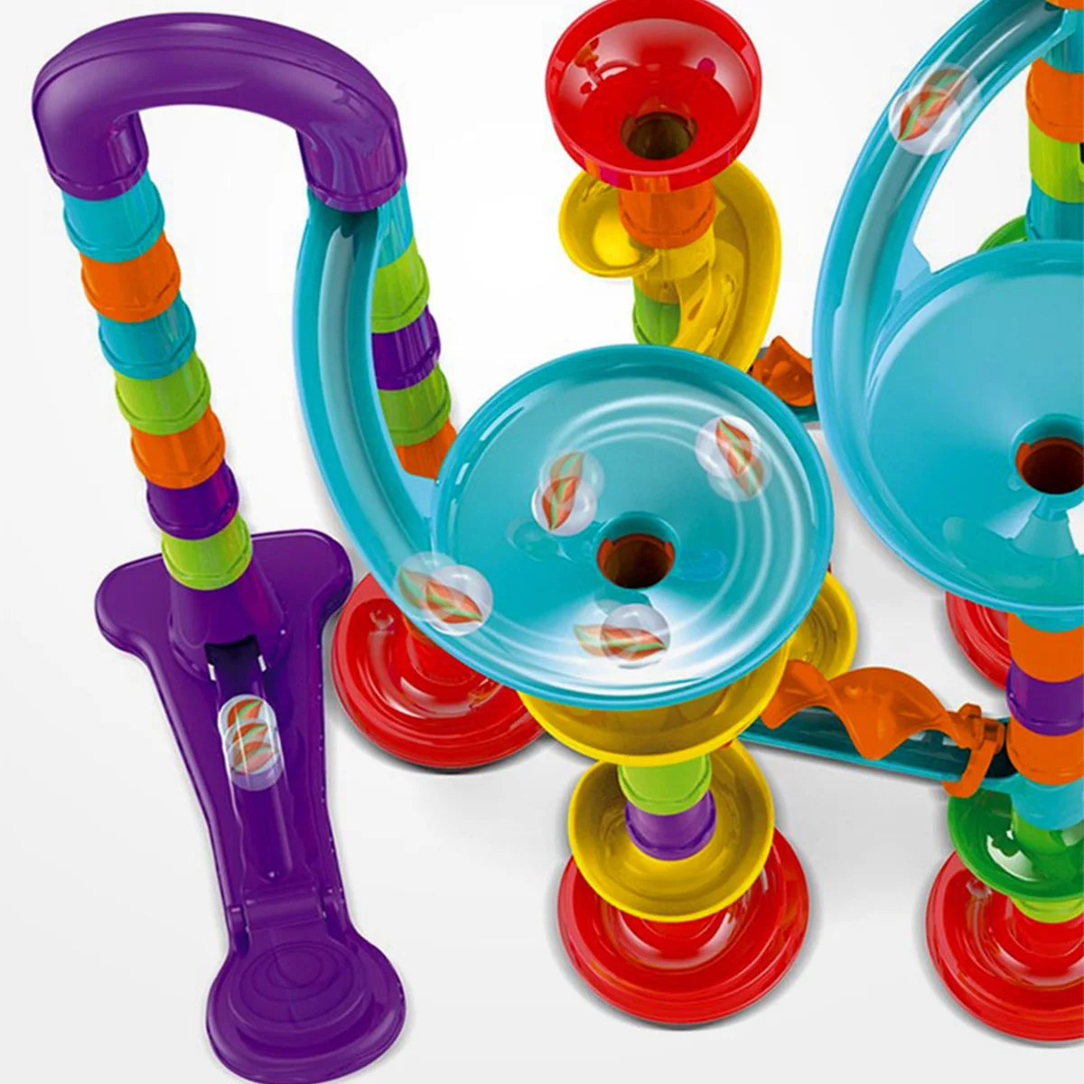 Гениальный мраморный гоночный трек 93 шт. игрушечный набор Marble run для детских