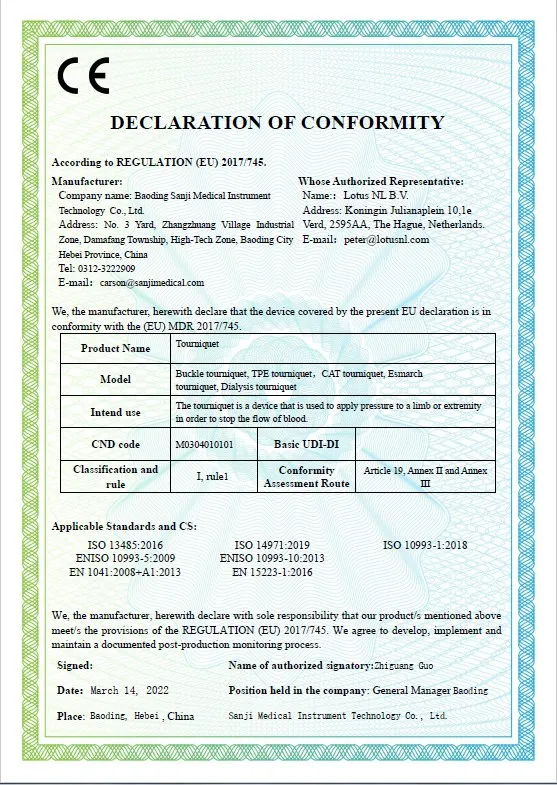 Professional Manufacturer Elastic Medical Disposable Tourniquet Rubber Blood Stopping Medical  TPE Material Tourniquet CE