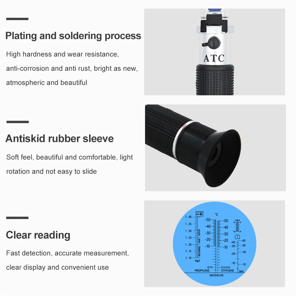 4 in 1 Antifreeze Coolant Automobile Diesel Exhaust Fluid Battery Acid Vehicle Urea Refractometer