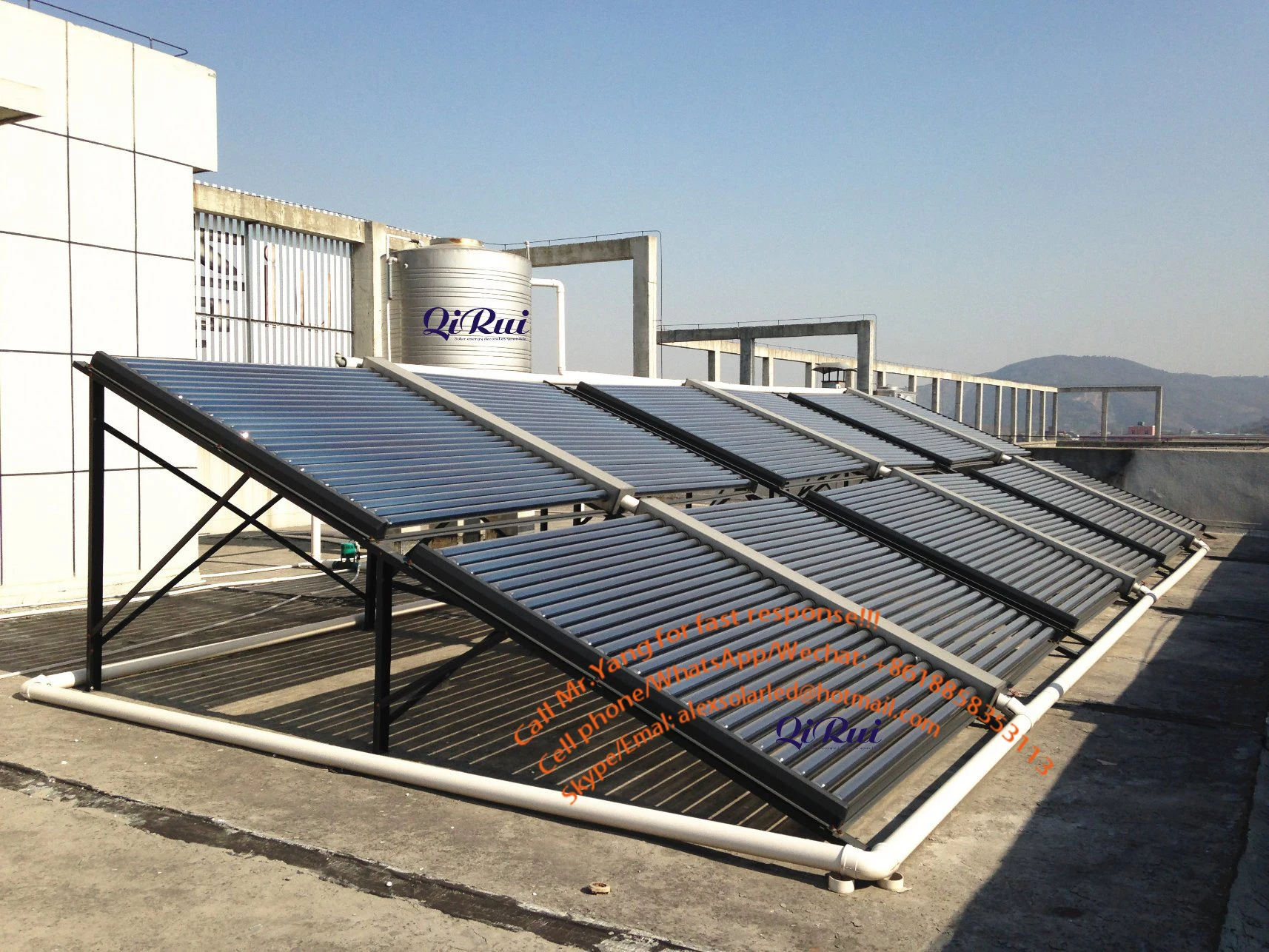 Высокая эффективность calentador de agua para piscina с вакуумными трубками termas solares Солнечная Тепловая