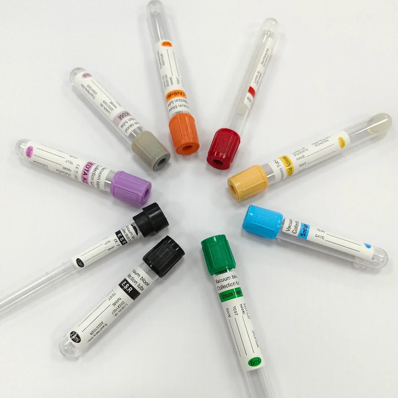 1-5ml 5-10ml disposable edta k2 k3 vacuum blood collection tube glass/PET customizable medical blood sample collection tube