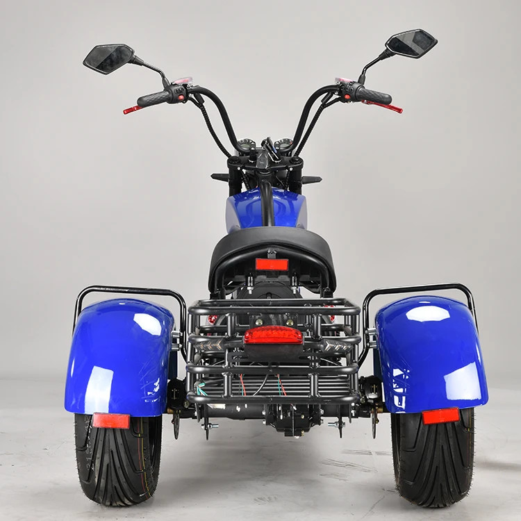 2021 Top 1500/2000w 60v battery EEC 3 wheel electric scooter bike with basket and golf bag holder