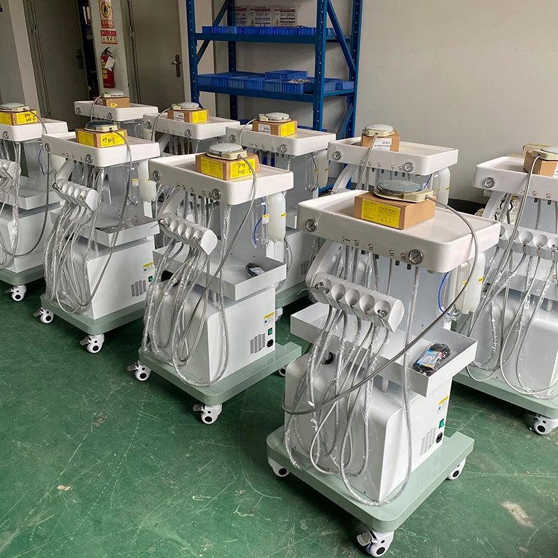 LK-A32A Portable Trolley Dental Cart Movable Medical Dental Unit Trolley Carts with Air Compressor Free