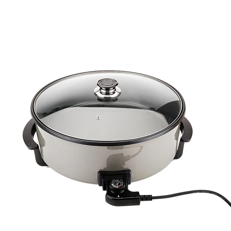 Electric Baking Pan Hot Pot Round Grill Pan Round Multifunction Electric Fry Pan