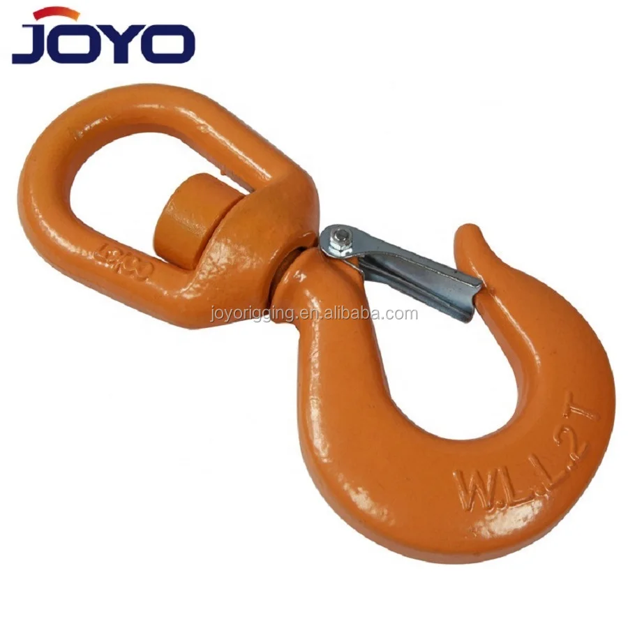 hook manufacturer H322 color painted drop forged carbon steel or alloy steel  US type swivel lifting hook