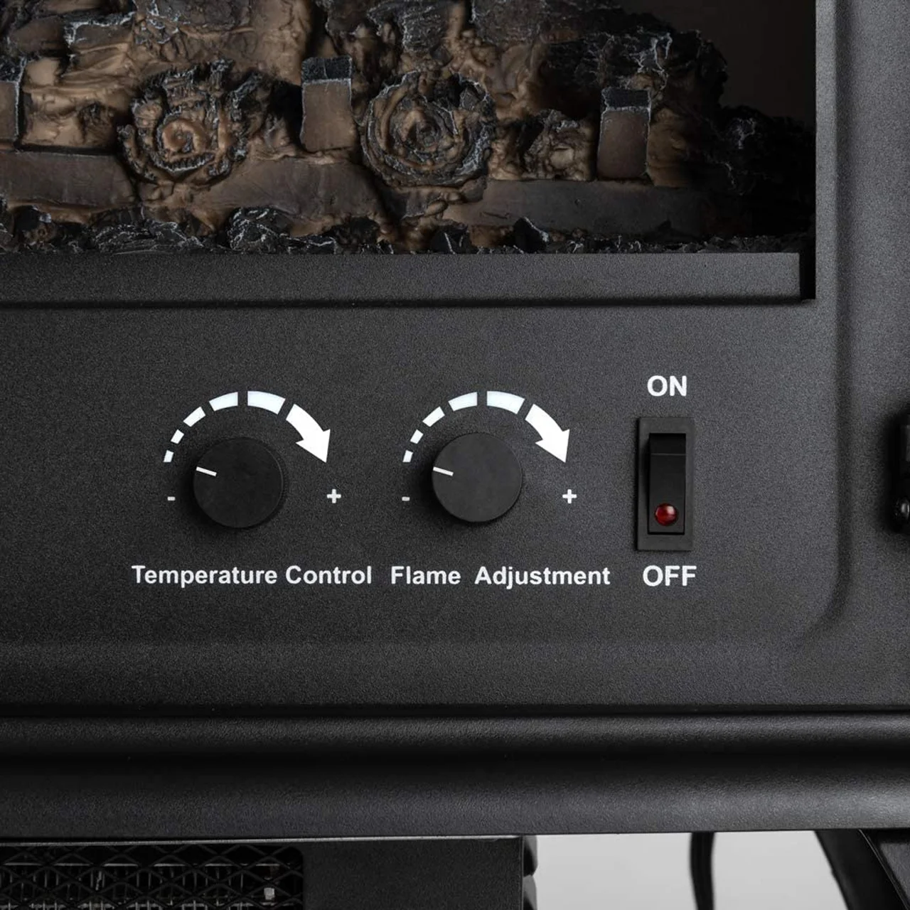 Electric Fire Electric Fireplace Freestanding Double Door Stove Heater Portable Type Traditional