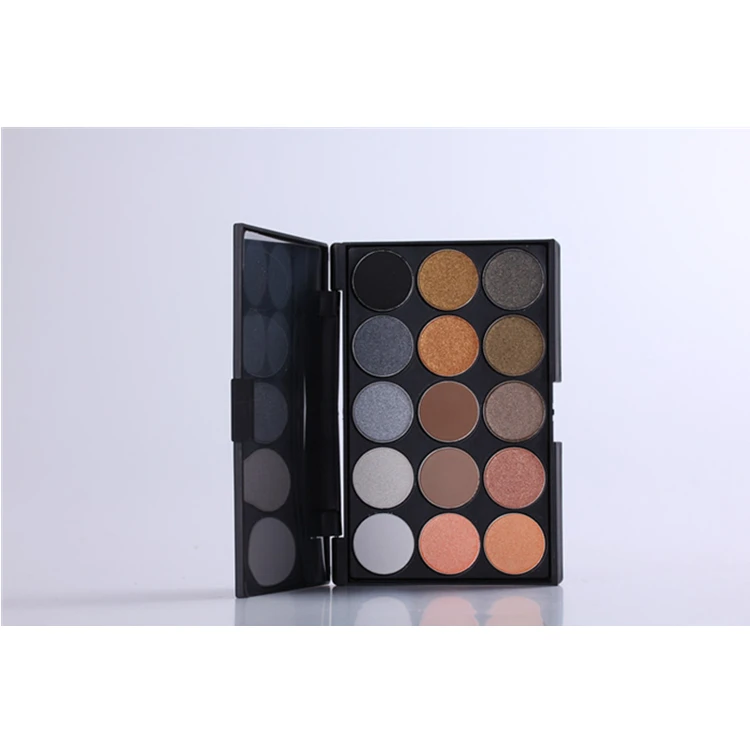 Cosmetics company manufacturers private label mineral 15 color eyeshadow palette