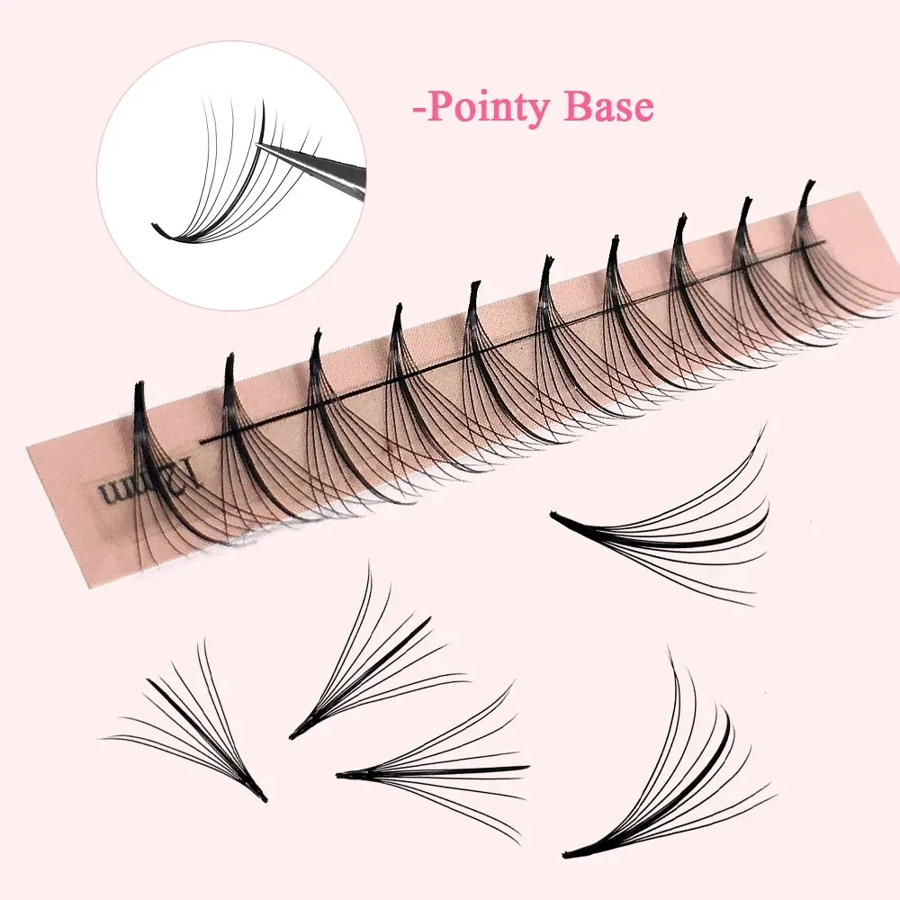 0.05 0.07 mm 9D/13D  russian volume pre made segment eyelash extension pointy base premade fan lashes