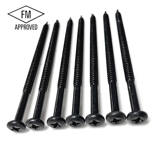 Factory direct #12 screw Roofing Fasteners Black Plated Roofing Self Drilling Screws Custom Metal 125mm for roof installation