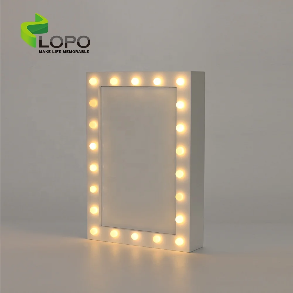 Lopo Party Frames Home Decor Wall Art Picture Frames Sublimation Light up photo box-20*30cm