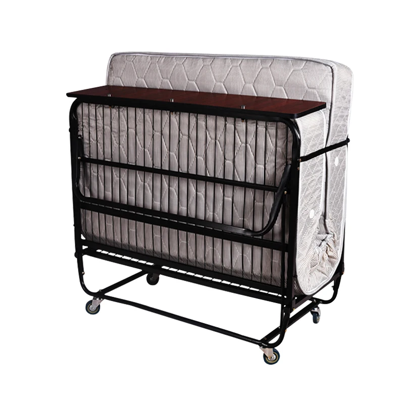 Hotel Wholesale Folding Bed Mattress Bed Frame Portable With Wheels