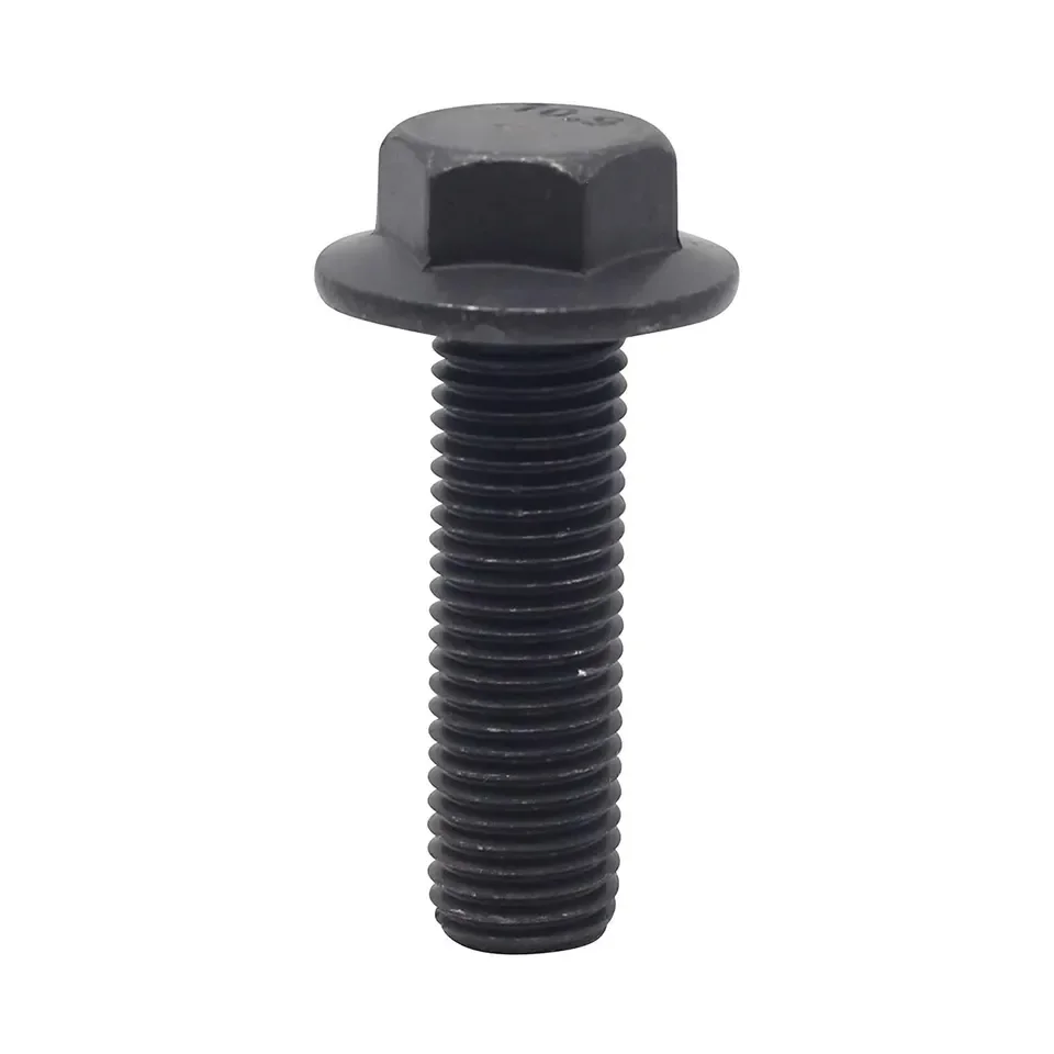M8 M10 M12 Gr2 Gr5 класс 2 5 титановый сплав сталь анодированный шестигранный зубчатый фланцевый болт с полной резьбой DIN6921