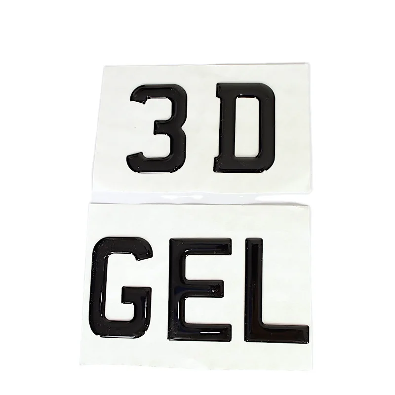 Custom 3D Epoxy Gel Letter Number Plate Number 4D Acrylic Plate Number Letter 5mm UK Car License Plate Letter