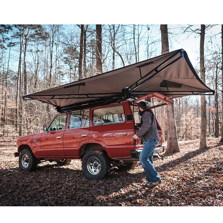 Free Standing 270 Round Sildout Tent Outdoor Car Side Awning For Camping Suv