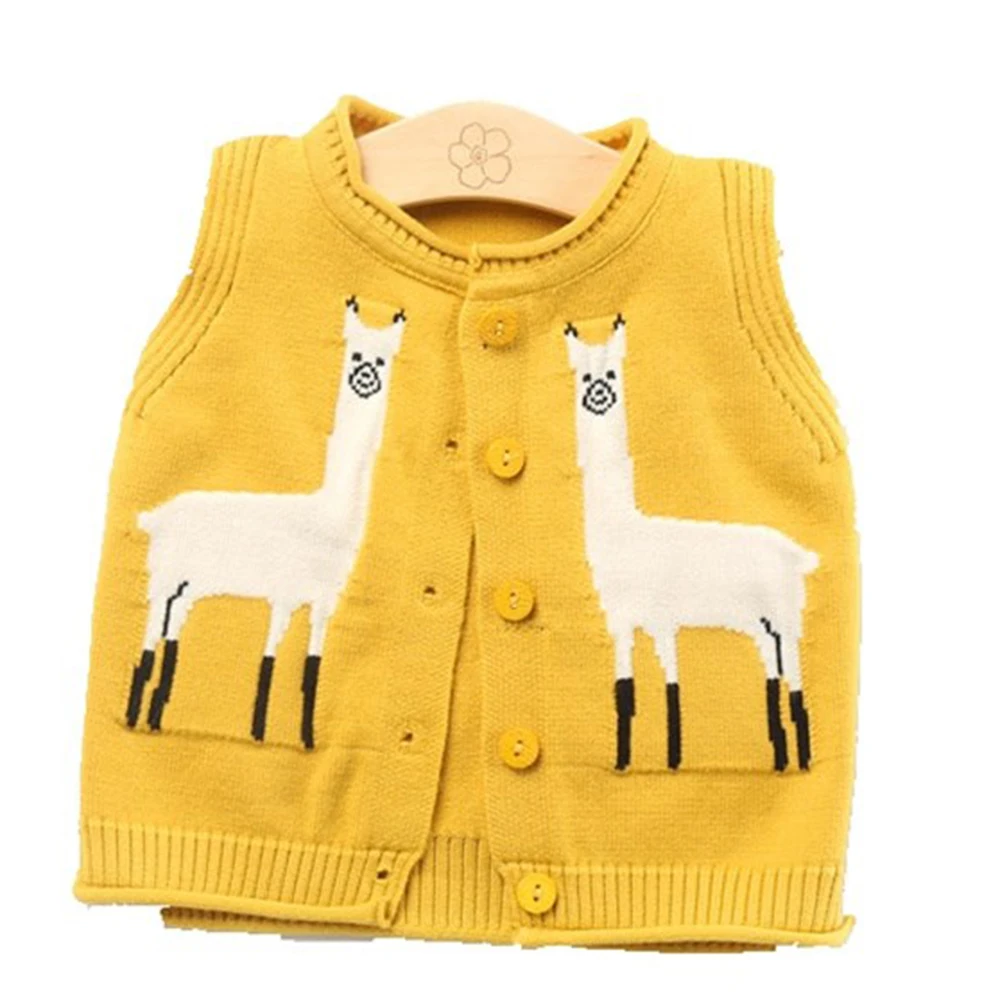 
jersey Lovely Pattern Fashion kids Vest baby cute Sleeveless Sweater 