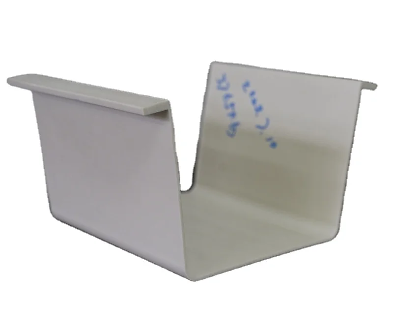China Factory U Channel Profile PVC Roof Gutter 120x160mm PVC Rainwater Gutter for Villa Use