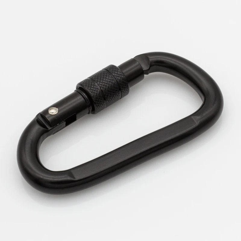 23KN Small Hammock Carabiner Screw Locking Forged Carabiner steel for Outdoor