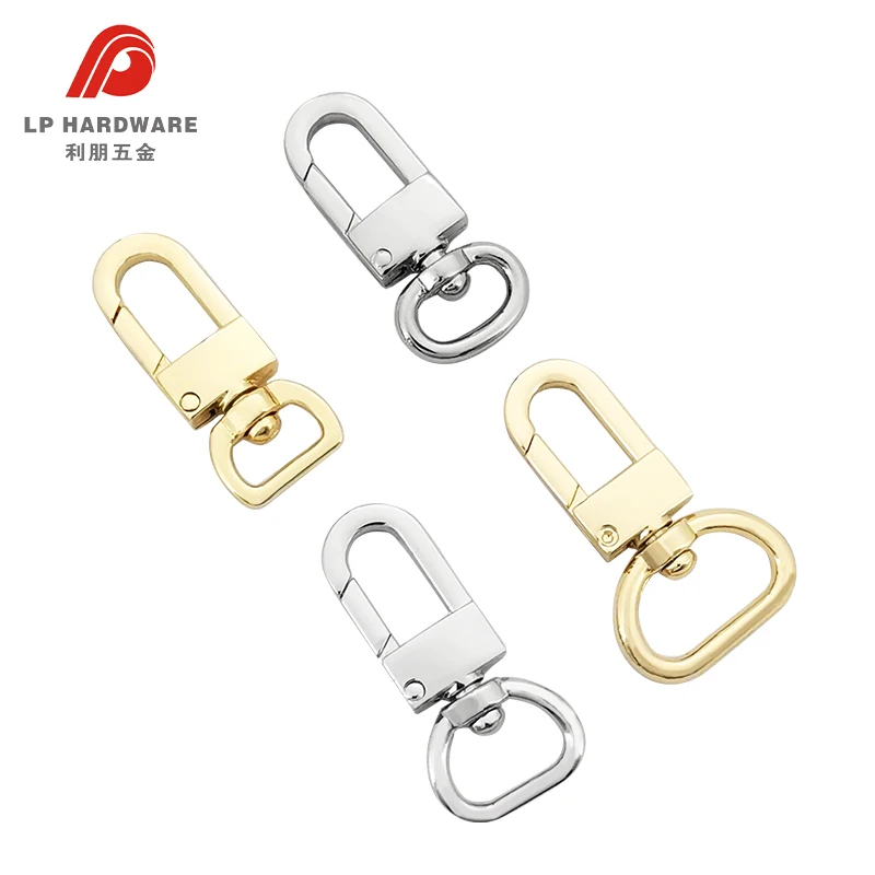 Wholesale Metal Keychain Gold Plated Swivel Clasps Bag Parts handbag snap hook lobster clips