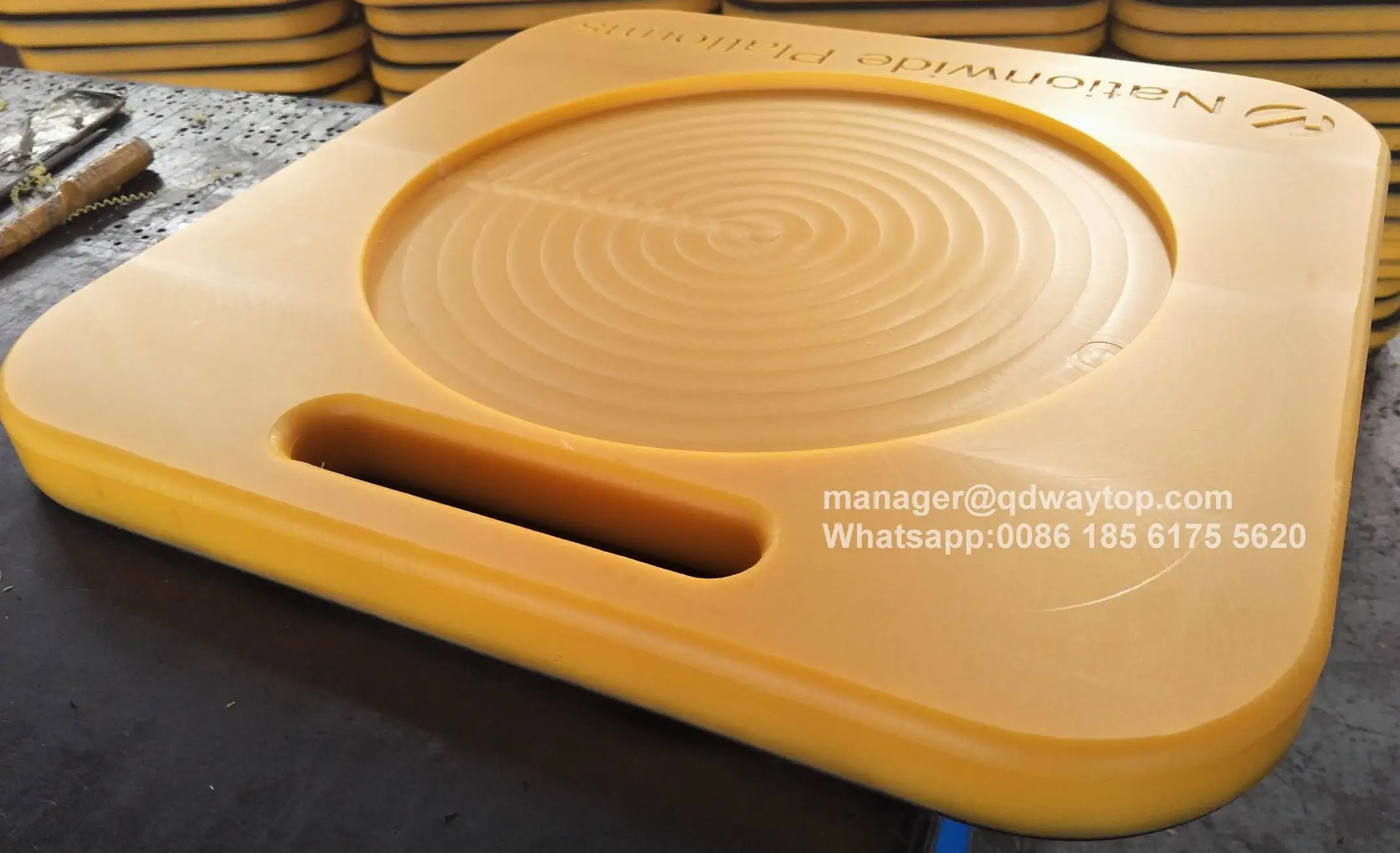 Heavy Duty UHMWPE UPE HDPE multicolor plastic truck mat stabilizer crane leg outrigger pads