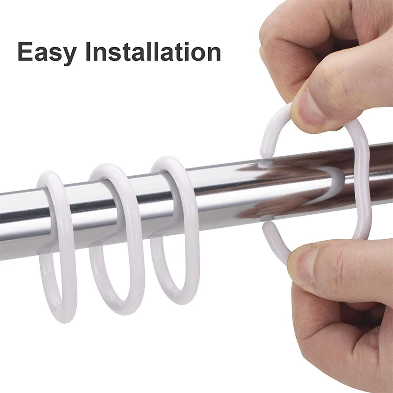 Производитель, белая пластиковая C-образная вешалка для душа в ванную комнату, C-образные занавески для душа, крючки