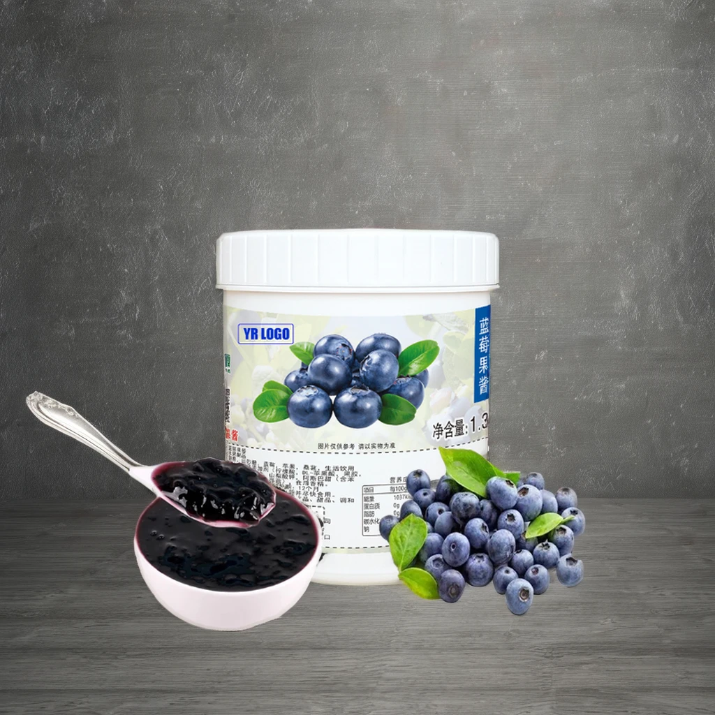 Концентрированное Черничное фруктовое варенье для производства Пузырькового чая сиропа и фруктового сока