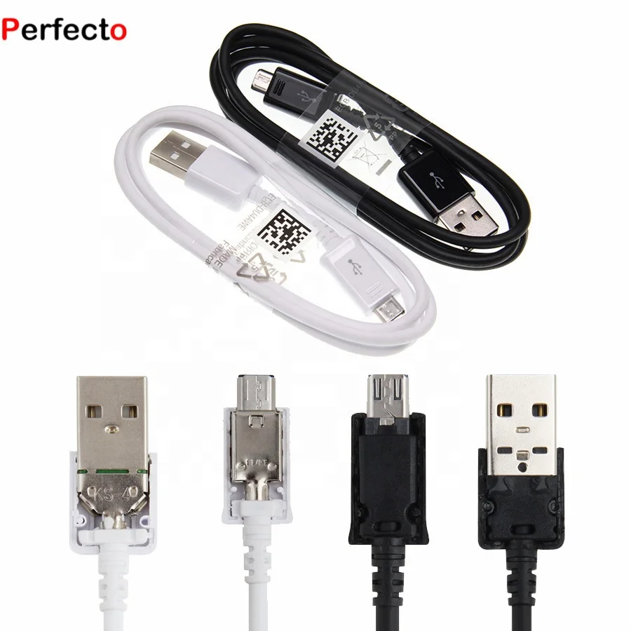 Заводской Оригинальный высококачественный 2А микро USB кабель для передачи данных samsung черный/белый