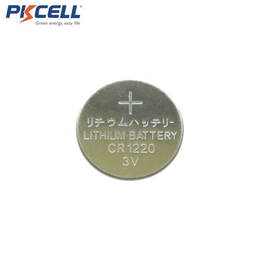 Pkcell high quality lithium battery cr1220 3v button cell cr 1220