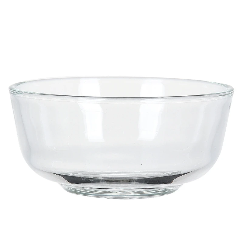 Thickened Glass Fruit Salad Bowl Soup Gift Instant Noodle Oatmeal Round Tableware Heat-resistant Large