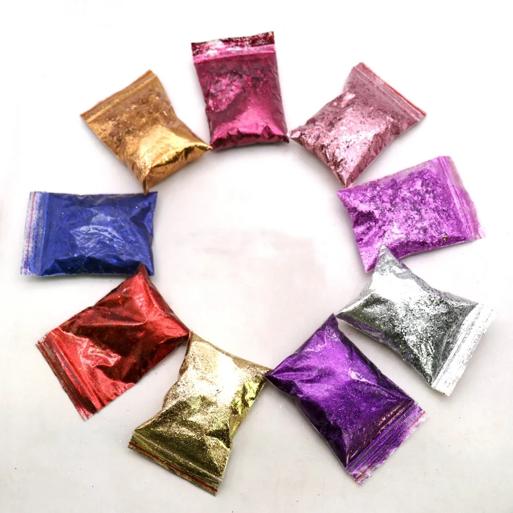 Wholesale Metallic Foil Flakes 15 Gram Imitation Gold Foil Flakes Metallic Leaf for Nails Painting Crafts Slime