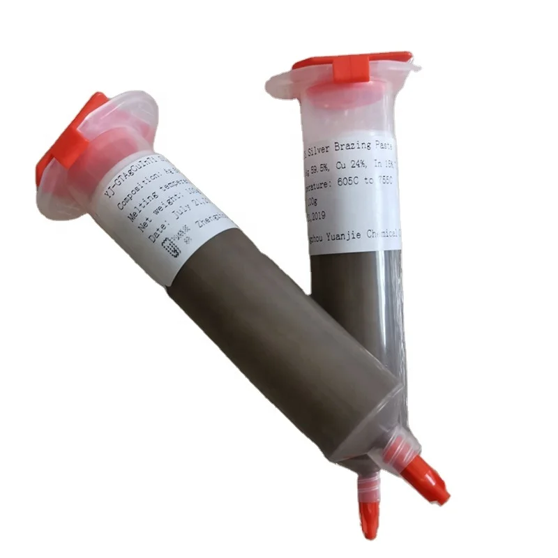 Low price silver solder paste with flux 100g syringe packing for welding copper, hard alloy, steel, stainless steel