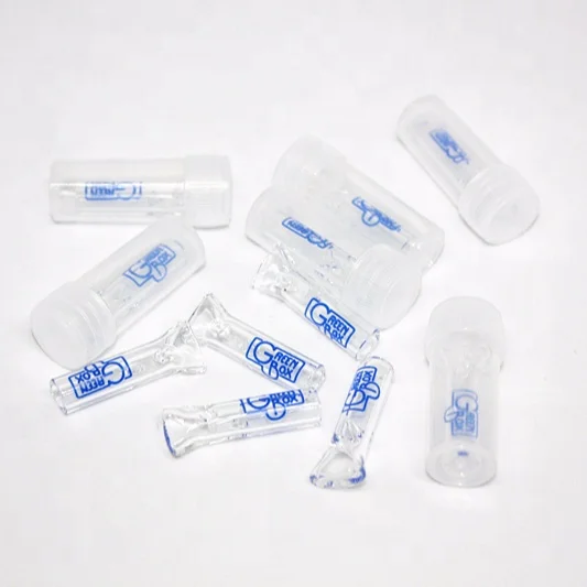 Clear flat glass filter tips 8mm rolling paper tips customize logo glass smoke tips/pipe