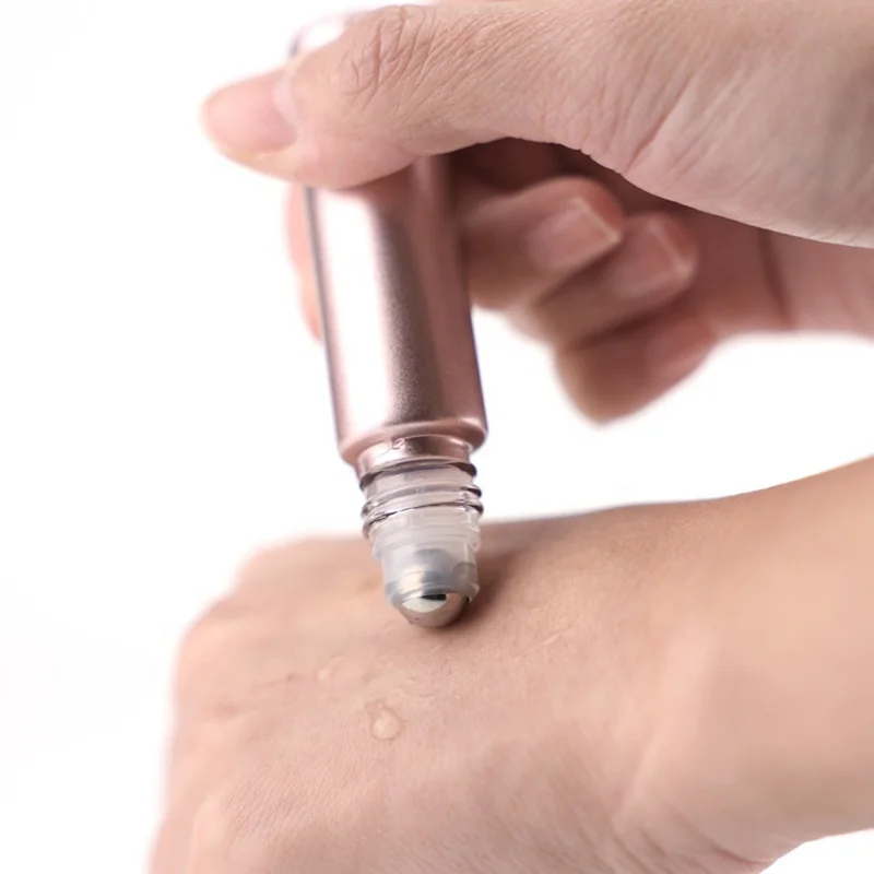 5ml 10ML Rose Gold Roll On Bottle Thick Glass Empty Perfume Essential Oil Vials with Stainless Steel Roller Ball