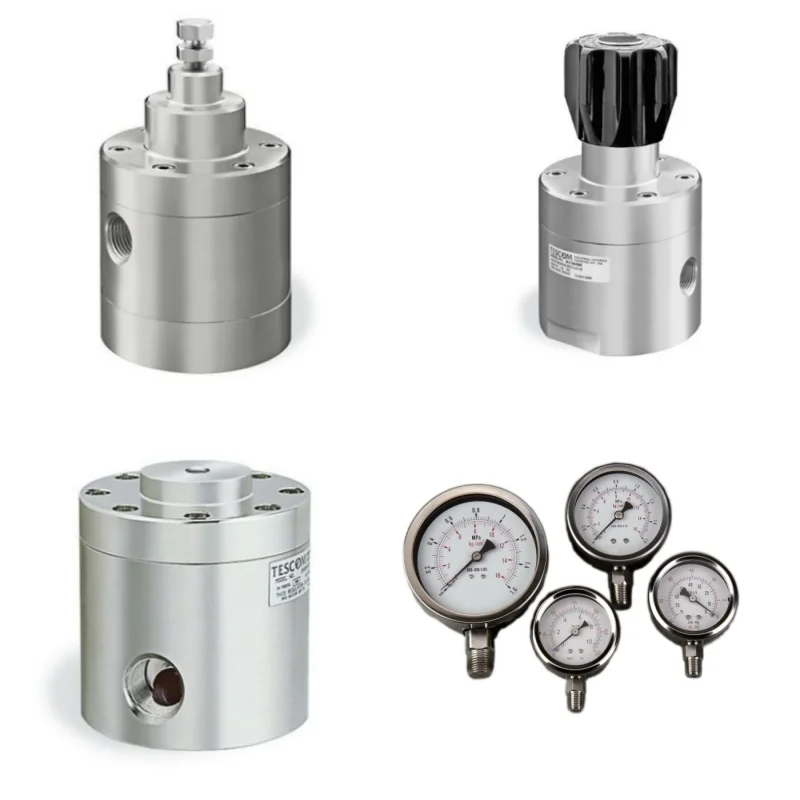 Chinese Pressure Gauges and Emerson TESCOM 26-2500 and 26-2900 Series Back Pressure Control Regulators