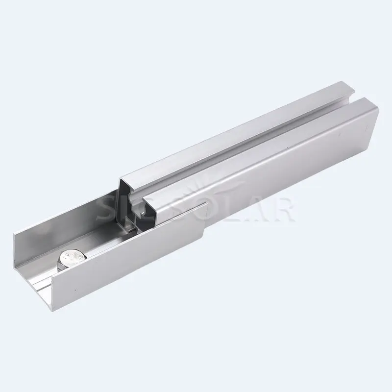 Solar rail splice 40x40 aluminum rail connector pv aluminum track