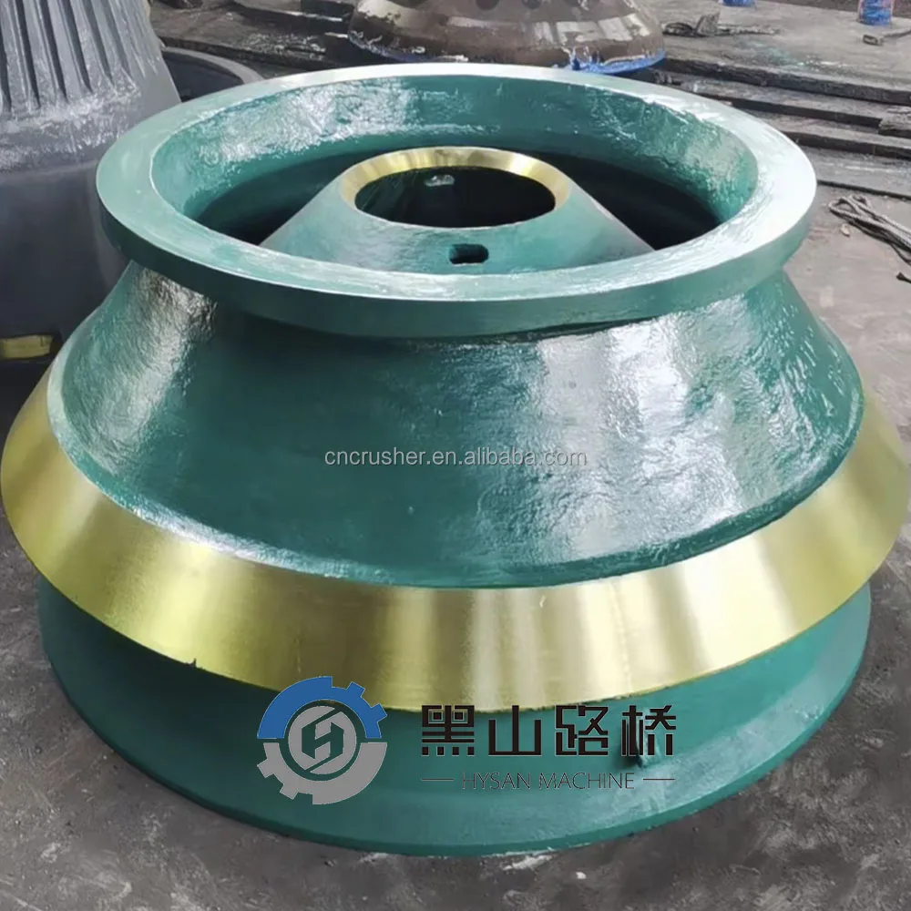 Mining OEM rock cone crusher concave and mantle bowl liner supplier mn13cr2 spare parts for cone crusher